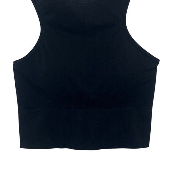 All In Motion Seamless Racer Midline Sports Bra Womens Medium Black New - Picture 4 of 9